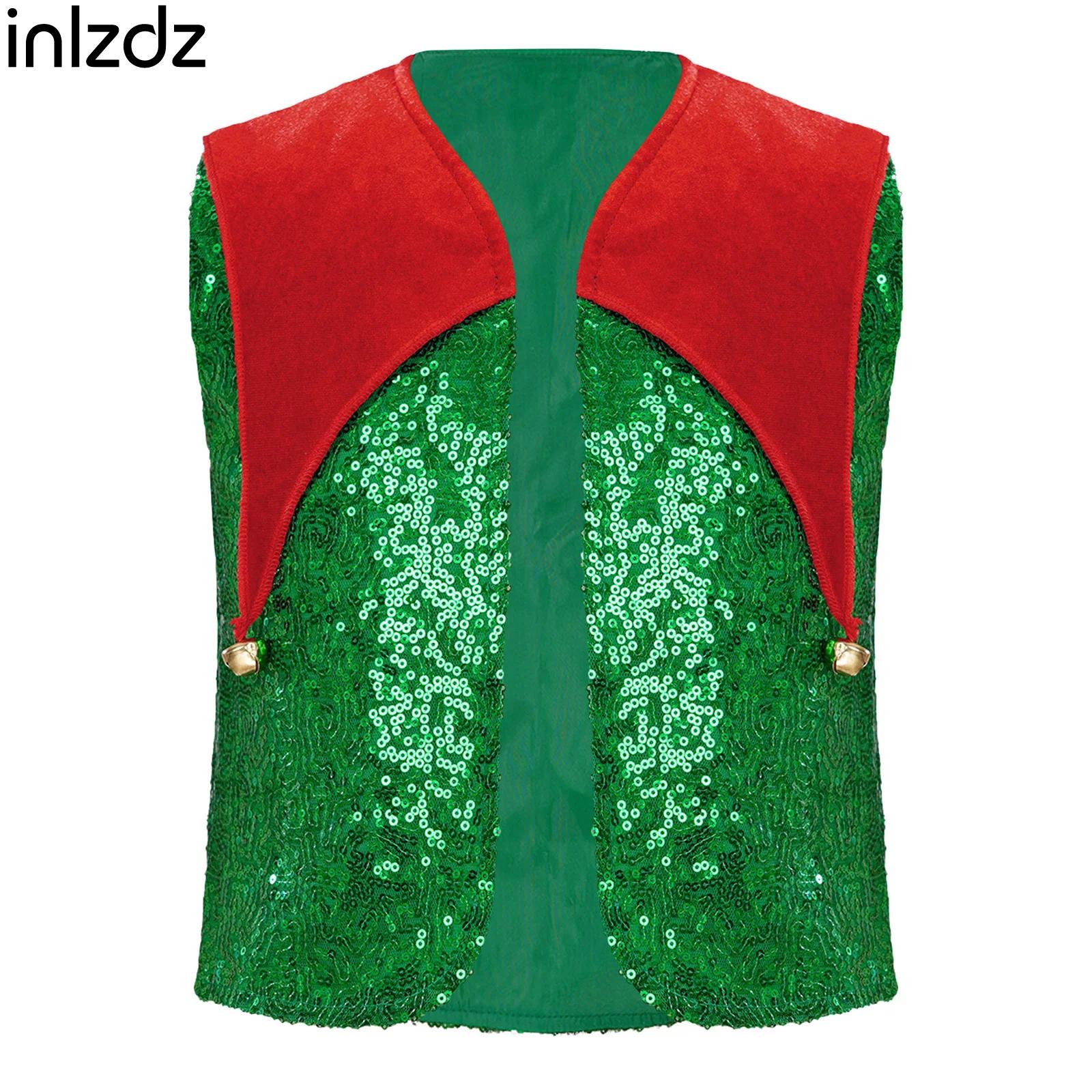 Elf Costume Christmas - Unisex kinder kerstelf vest met onregelmatige