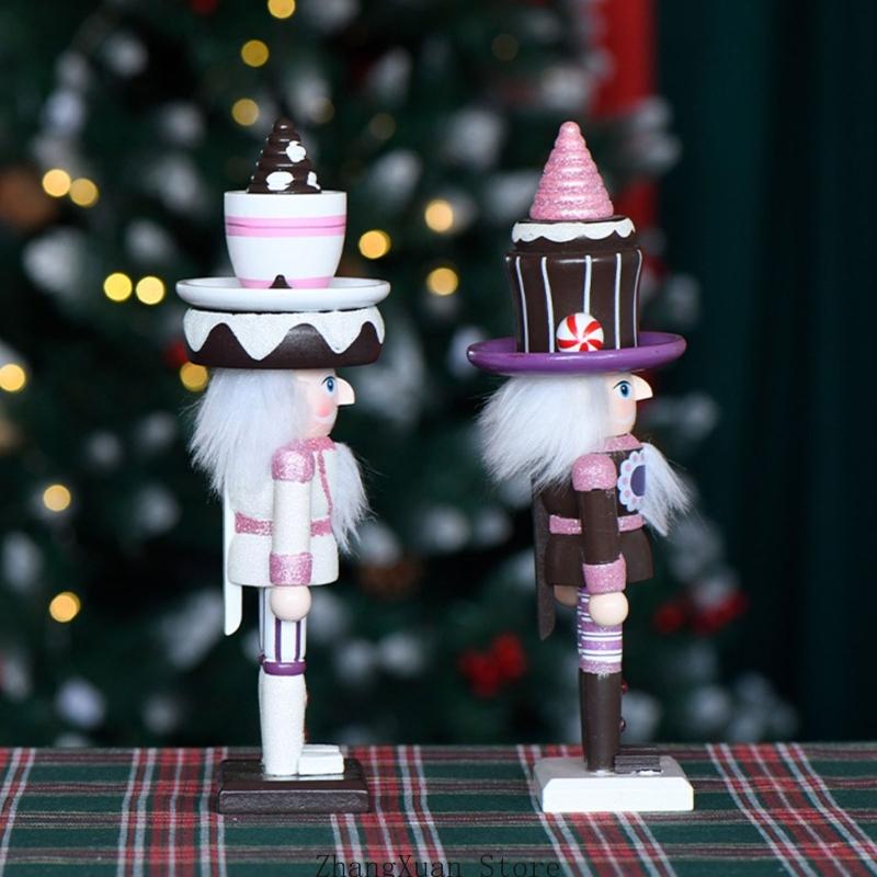 Nutcracker Figurine - Kerst houten dessert geïnspireerd notenkrakers beeldje