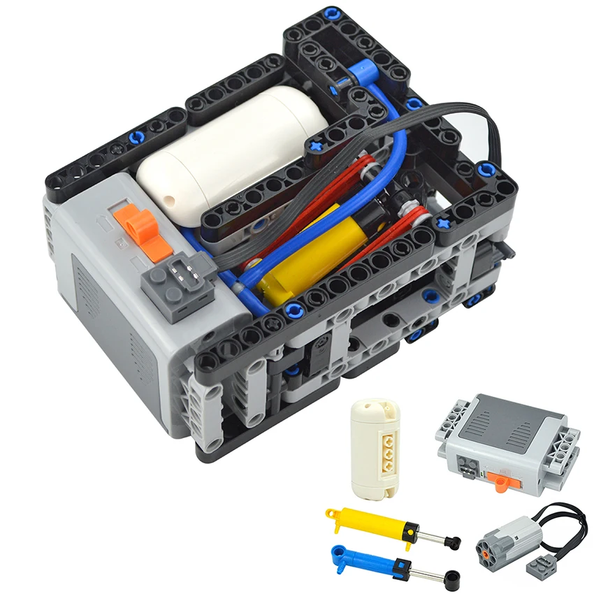 Lego Set Technic - Nieuwe Bakstenen Technische Pneumatiek Automatische Elektrische