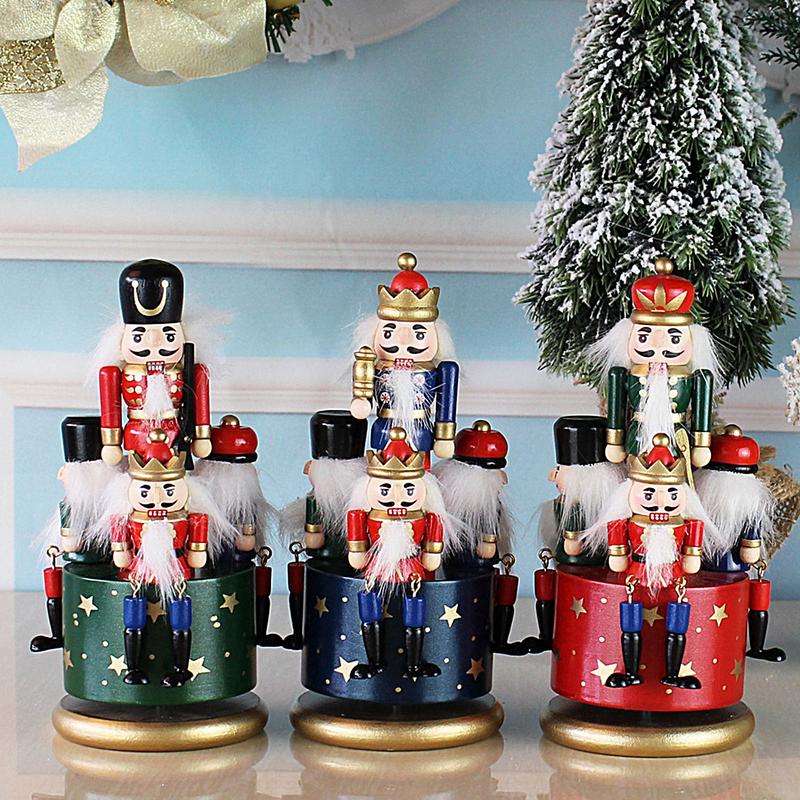 Nutcracker Figurine - Kerst Muziekdoos Grappige Notenkraker Muzikale Doos