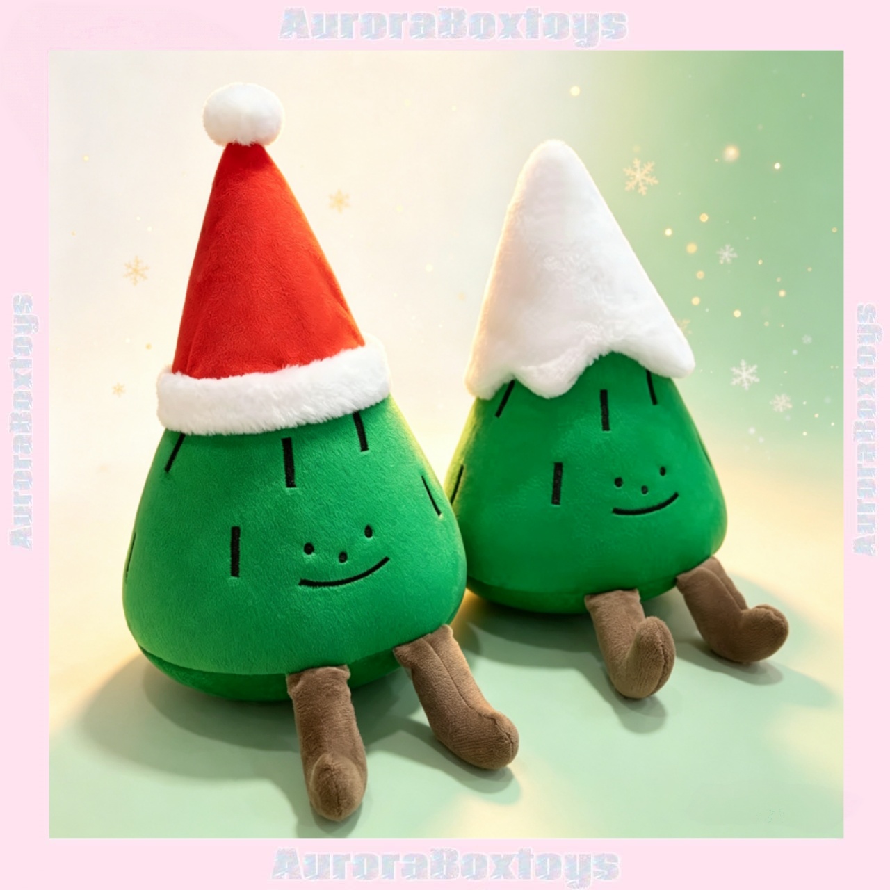 Santa Hat Plush - 2026 Cartoon Kerstboom Pluche Pop 30cm