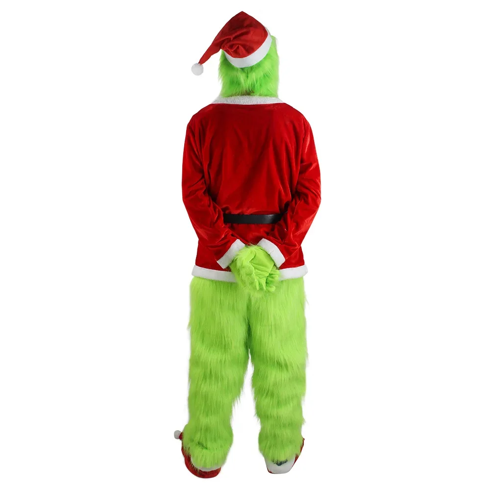 Santa Hat Plush - 2026 Cosplaykostuums Groene dief Pluche masker