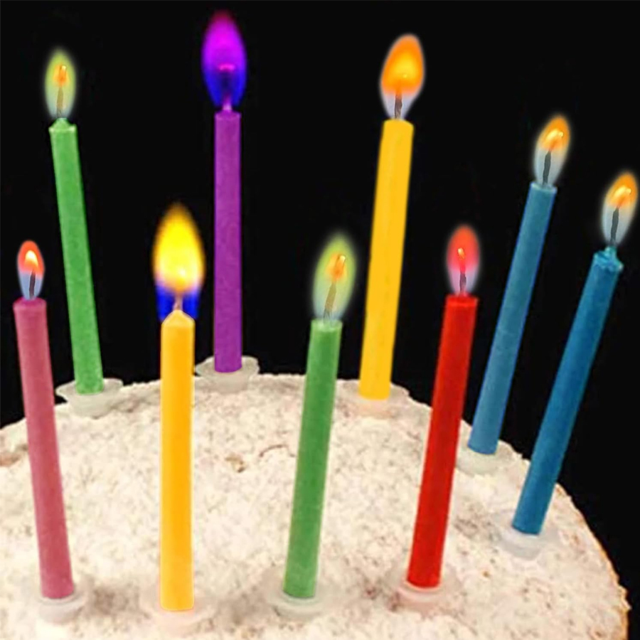 Holiday Candle Set - 12/24 stuks verjaardagstaartkaarsen gelukkige verjaardagskaarsen kleurrijke