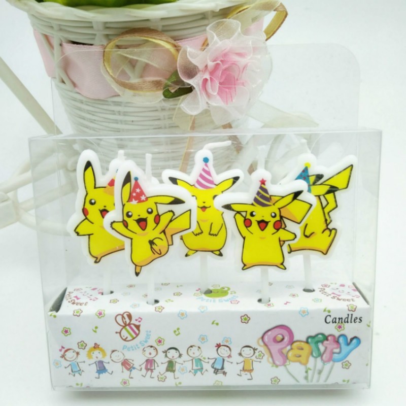 5 stks/partij Pokemon Verjaard - Holiday Candle Set recensie en prijs