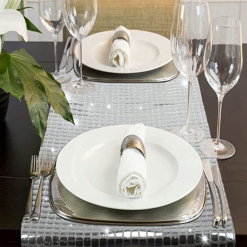 Glanzende spiegel goud/zilverf - Christmas Table Runner recensie en prijs