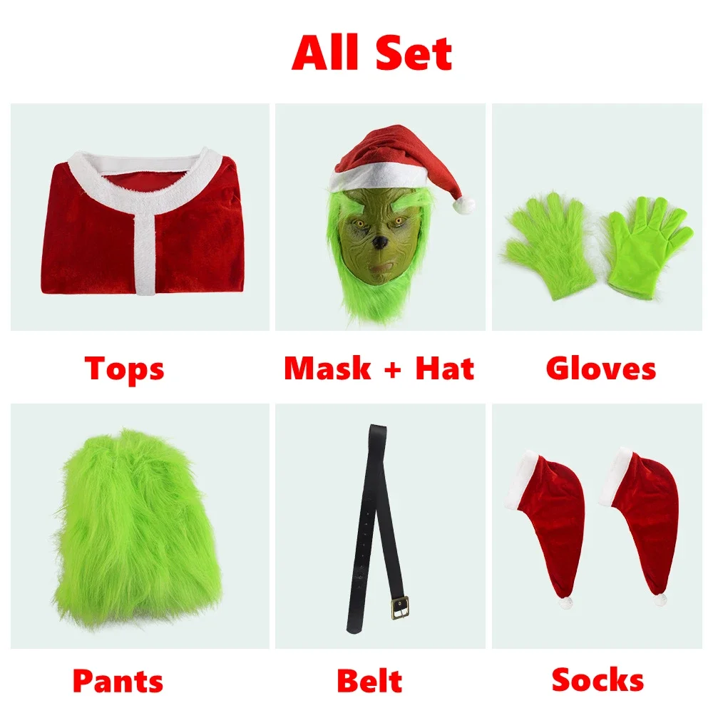 2026 Cosplaykostuums Groene di - Santa Hat Plush recensie en prijs