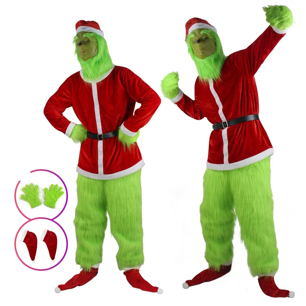 2026 Cosplaykostuums Groene di - Santa Hat Plush recensie en prijs