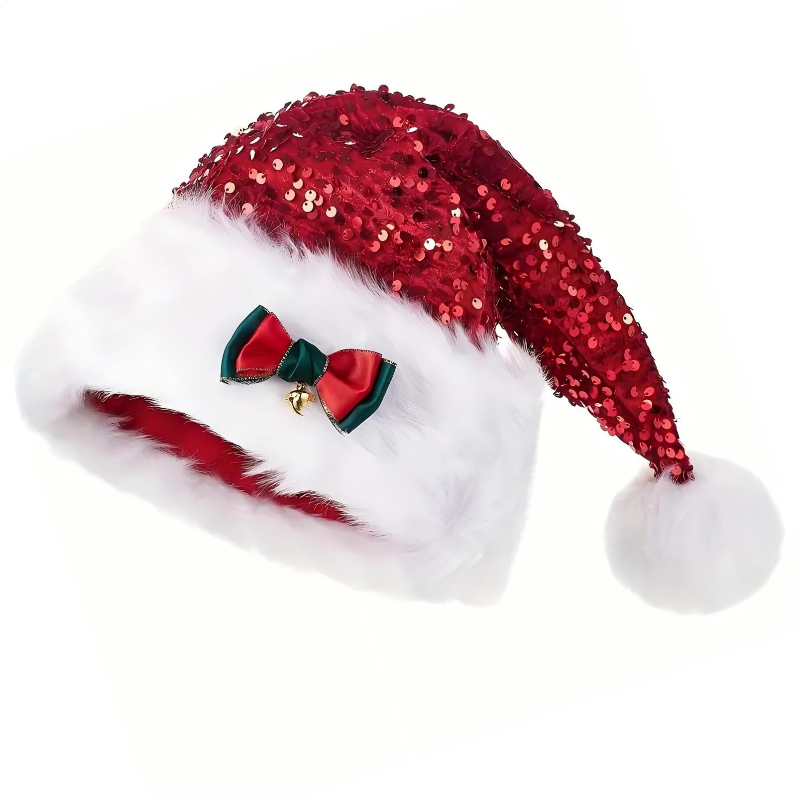 Pluche Kersthoeden Pailletten  - Santa Hat Plush recensie en prijs