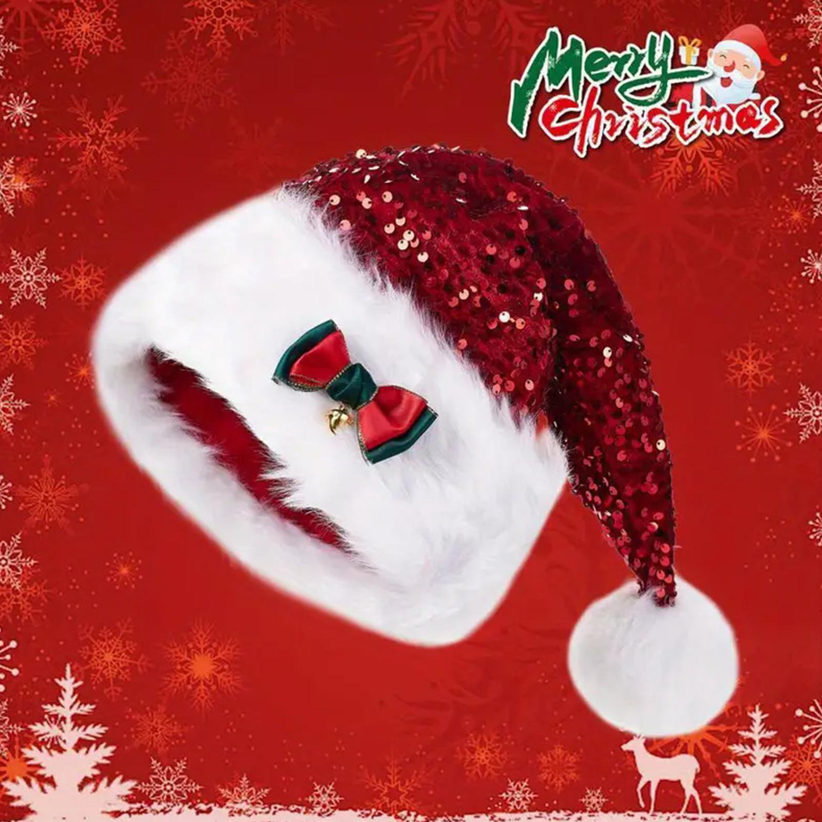 Pluche Kersthoeden Pailletten  - Santa Hat Plush recensie en prijs